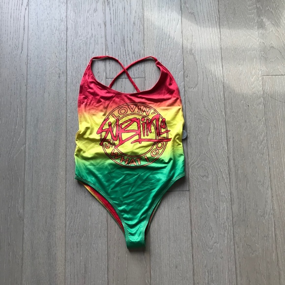 Forever 21 sublime lovin swimsuit bodysuit New - Picture 1 of 7